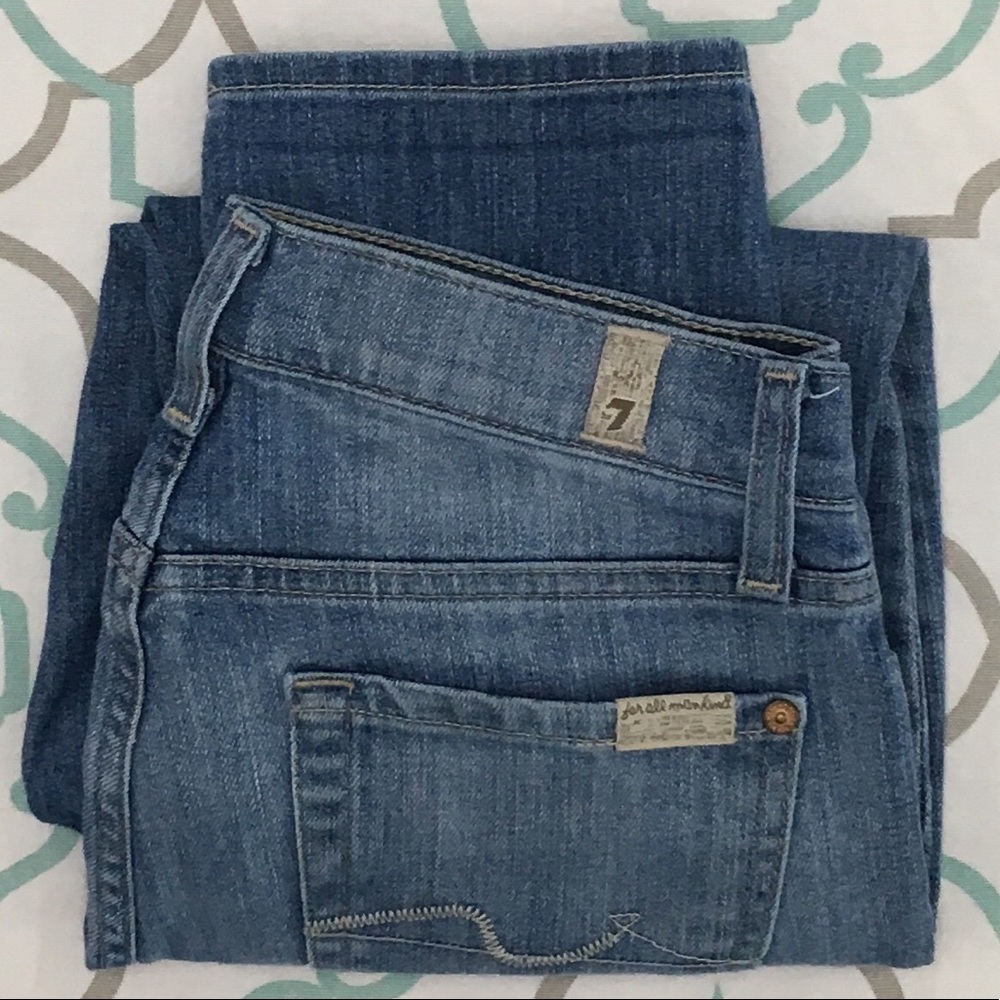 💙👖CUTE! 7FAM CROP ROXANNE👖💙26 1/2 25” EUC - Picture 8 of 8